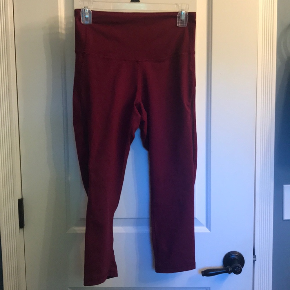 Maroon High Waisted Leggings